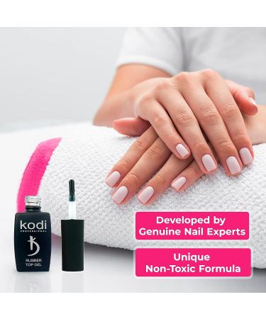 Kodi Professional Rubber Top Gel | 12ml - High Gloss, Long Lasting, Non-Toxic Finish | Soak Off, Easy to Use | Cure Under LED or UV Lamp - Buy Online on SooperMarket.com