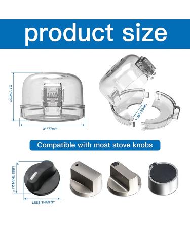 Child Safety Stove Knob Covers - 5 Pack with Double-Key Lock | Universal Gas Oven Knob Guards for Baby Proofing - Buy Online on SooperMarket.com