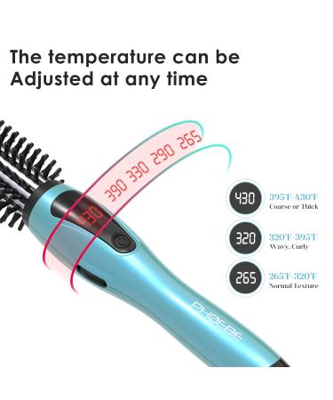 PHOEBE Curling Iron Brush - Anti-Scald Instant Heat Dual Voltage Ceramic Tourmaline Ionic Wand for All Hair Types (1 Inch) - Shop Internationally - Buy Online on SooperMarket.com