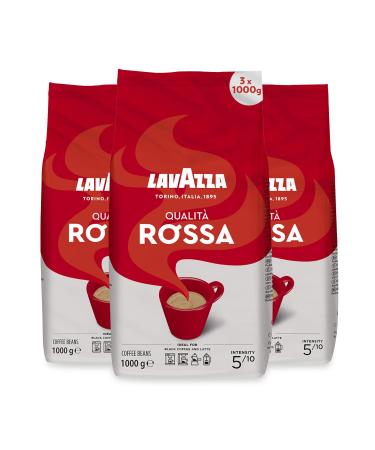Lavazza Coffee Qualita Rossa pack of 3 3 x 1000g coffee 1 kg (pack of 3)