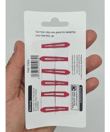 6 PCS Pink Metal Snap Hair Clips 5CM - Hair Grip Pins Set - Buy Online on SooperMarket.com