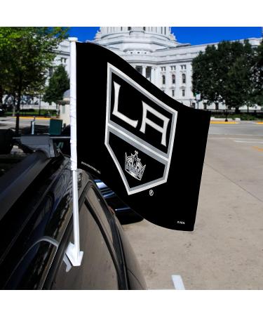 Rico NHL Kings - LA Background 'Shield Logo' Car Flag  Black (8 x 1) (FG7105) - Buy Online on SooperMarket.com