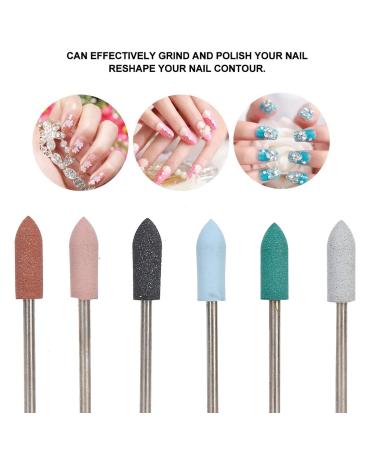 6Pcs Nail Art Grinding Head Set - Dead Skin Removal & Polishing - Nail Drill Accessories - Buy Online on SooperMarket.com