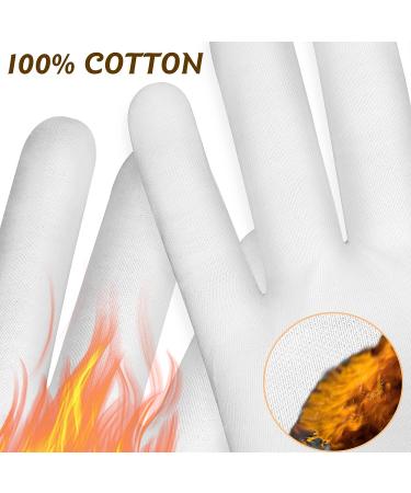 Sibba 2 Pairs Moisturizing Gloves White Cotton Gloves Overnight Bedtime Heal Eczema Sleeping Lotion Hand Spa Treatment Gloves Repair Rough Cracked Dry Chapped Hands Skin - Buy Online on SooperMarket.com