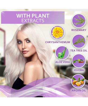 Purple Conditioner for Blonde Hair - Sulfate & Paraben Free Toner - Eliminate Brassy Tones for Color Treated Bleached Silver White & Gray Hair - Unisex Care - Buy Online on SooperMarket.com
