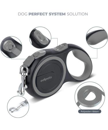 Edipets 5m Retractable Dog Leash - Flexible Extendable Leash for Dogs up to 20kg | Comfortable Walks with Inserable Design - Buy Online on SooperMarket.com