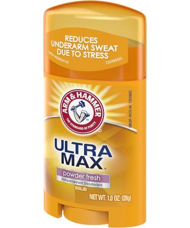Arm & Hammer Ultra Max Powder Fresh Antiperspirant Deodorant 1.0 Oz Travel Size - Pack of 3 - Buy Online on SooperMarket.com