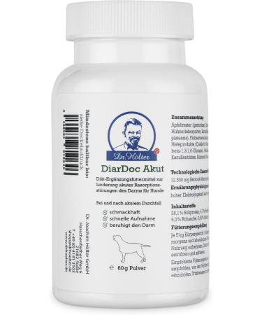 Dr. H lter DiarDoc Akut for Dogs | 60g Powder for Acute Diarrhea & Digestive Disorders - International Shipping Available - Buy Online on SooperMarket.com
