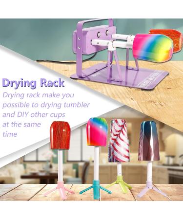 Blue Cup Drying Stander Holder for DIY Glitter Epoxy Tumblers - Cup Turner Rack Spinner Machine Kit - Buy Online on SooperMarket.com
