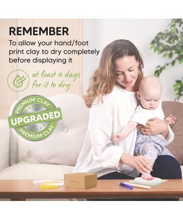 Baby Handprint Footprint Ornament - Personalized Newborn Keepsake Kit for Boys and Girls - Glaze Finish Christmas Gift for New Parents - Buy Online on SooperMarket.com