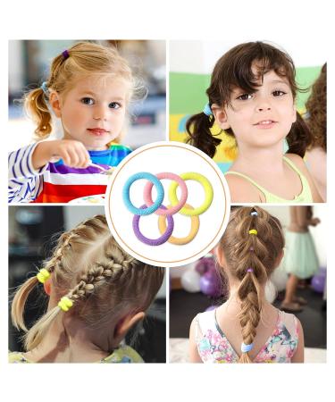 Hanyoushengvance Baby Hair Ties 120 PCS - Mini Seamless Toddler Hair Bands - Soft Elastic Hair Bands for Ponytails (5 Colors) - Buy Online on SooperMarket.com