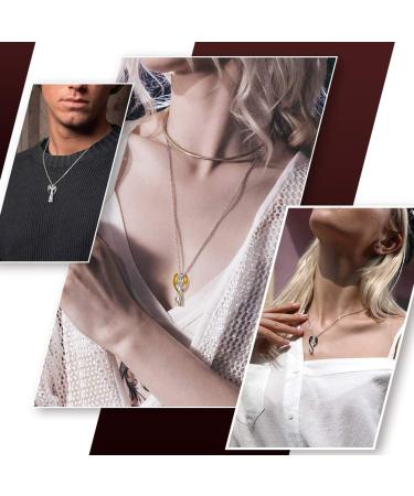 Personalized Prosteel Urn Chain Necklace - Memorial Ash Pendant with 55cm/50cm Stainless Steel & 18K Gilded Design - Cross Maria Life Tree Options - Buy Online on SooperMarket.com