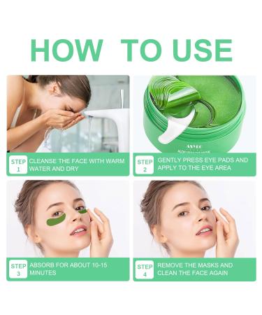 Asybo Aloe Vera Eye Mask - 60 PCs for Dark Circles Puffiness & Fine Lines | Anti-Aging Moisturizing Treatment - Buy Online on SooperMarket.com