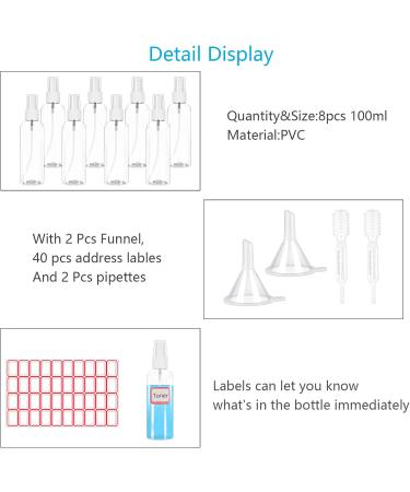 Airsmall 100ml Leak-Proof Travel Spray Bottle - Atomizer for Cosmetics Disinfection & More | Includes Funnel & Pipette - Buy Online on SooperMarket.com