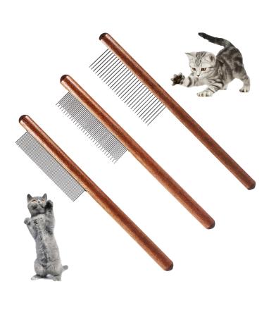 3 PCS Flea Comb for Cats Cat Flea Comb Fine Toothed Pet Comb Beauty Set Comb Set for Removing Floating Hair And Tear Stains Stain Remover Combs Fine Tooth Grooming Removal Tool
