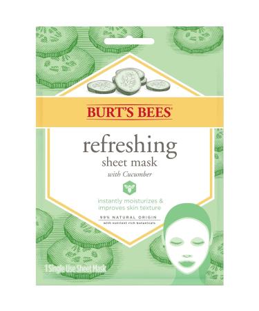 Burt's Bees Cucumber Refreshing Sheet Mask - 6 Pack | Hydrating Face Mask - Buy Online on SooperMarket.com