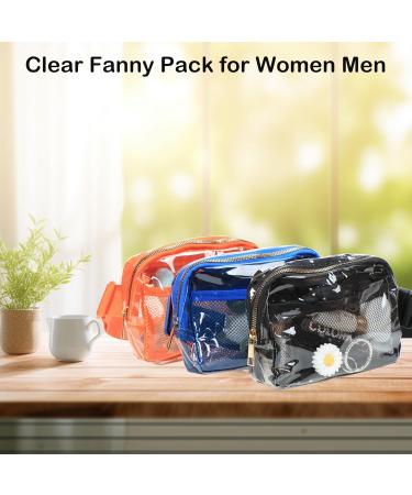 Small Clear Blue Waterproof Belt Bag - Transparent Waist Pack for Women & Men | Ideal for Training Festivals Travel & Concerts - Buy Online on SooperMarket.com