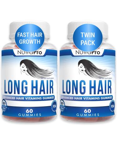 NutraPro Long Hair Gummies – Anti-Hair Loss Supplement for Faster Hair Growth of Weak Thinning Hair – Grow Long Thick Hair & with Biotin and 10 Hair Vitamins.