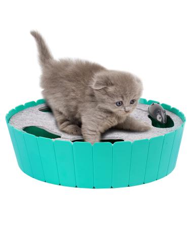 Pawaboo cat toys electric mouse interactive kitten toys toys cat bed scratch mat cat mint sweet and safe toys play ball for little cat play game - blue blue - blue