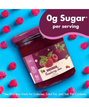ChocZero Sugar Free Raspberry Jam Preserves - Keto Jelly - No Added Sugar Fruit Spread - 12oz Jar - Buy Online on SooperMarket.com