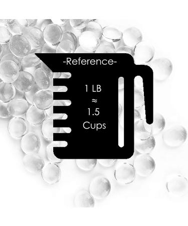 CYS EXCEL Clear Glass Gemstone Beads Vase Fillers - 1 LB | Flat Marble Beads | Multiple Color Choices | Aquarium Decor Rocks | Floral Stones Decorative Mosaic Gem Pebbles | Approx. 85-100 PCS - Buy Online on SooperMarket.com