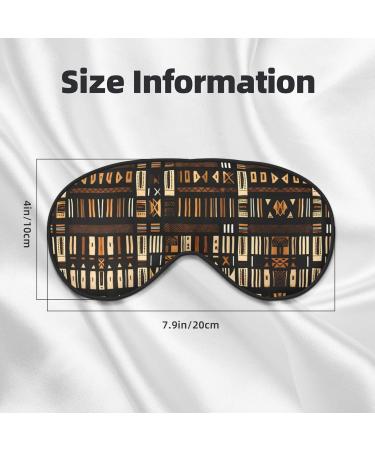 SSIMOO African Mud Cloth Eye Mask | Breathable Soft Sleep Patch for Travel & Relaxation | Stylish Black Tribal Design - Buy Online on SooperMarket.com