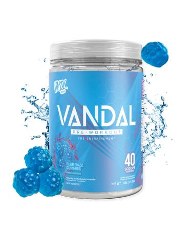 VNDL Pre Workout Powder for Men & Women- Enjoy a Clean Energy Boost with No Sugar Featuring L-Citrulline & L-Tyrosine for Improved Endurance- Nootropic Formula in Blue Razz Gummies Flavor - 40 Servings