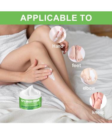 42% Urea Foot Cream - Urea Cream for Feet - Foot Cream for Dry Cracked Heels and Feet - Urea Cream with Salicylic Acid 2% Tea Tree Aloe Vera - Foot Lotion for Deep Moisturize for Thick Rough Skin - Buy Online on SooperMarket.com