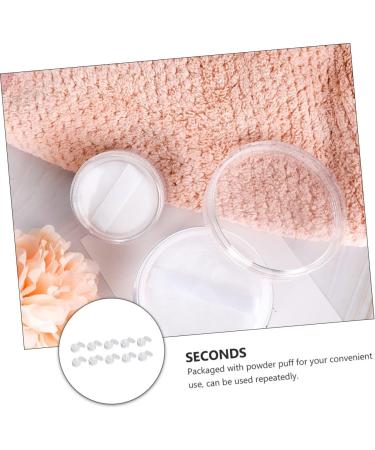 BELLIFFY 10 Pcs Transparent Powder Box Foundation Powder Case Loose Powder Holder Moisturizer Plastic White - Buy Online on SooperMarket.com