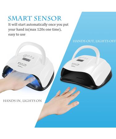 BOLASEN UV LED Nail Lamp 80W - Fast Dryer for Gel Polish - Professional UV Light with 4 Timers - Auto Sensor - Home & Salon Use - Gift for Women - SUNX Plus Nail Lamp - Buy Online on SooperMarket.com