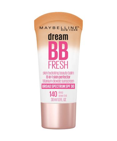 Maybelline Dream Fresh Skin Hydrating BB Cream, 8-in-1 Skin Perfecting Beauty Balm With Broad Spectrum Spf 30, Sheer Tint Coverage, Oil-Free, Deep, 1 Fl Oz