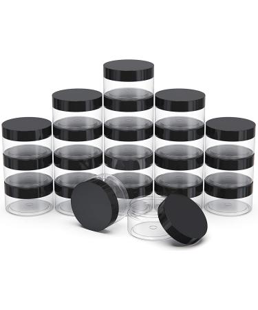 50 Pack 2oz Clear Plastic Containers with Lids - Ideal for Sugar Scrubs, Cosmetics, Lotions, Body Butters, and Slime - Refillable and Durable - Buy Online on SooperMarket.com