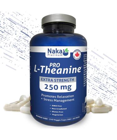 Naka Platinum L-Theanine 250mg Promotes Relaxation (210 vcaps) 210 count (Pack of 1)