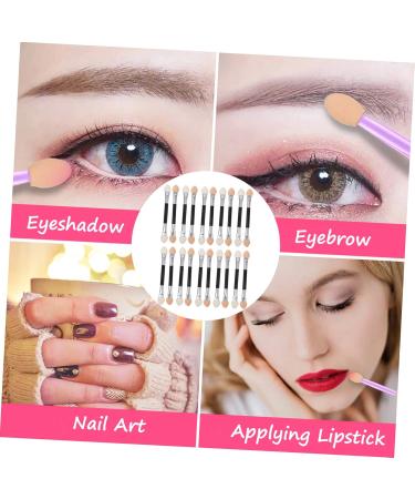 PLAFOPE Disposable 20pcs Latex Eye Shadow Stick Sponge Double-ended Eyeshadow Eye Shadow Applicator Mix Set - Buy Online on SooperMarket.com