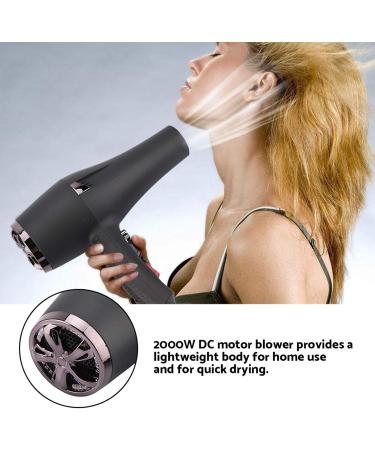 Hot Cold Wind Hair Dryer 2000W Hair Dryer Blower Hot Cold Wind Hair Dryer for Hair Styling with 2 Nozzle(US Plug 110V) - Buy Online on SooperMarket.com