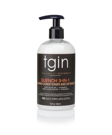 tgin Quench 3-in-1 Co-Wash Conditioner and Detangler For Dry Hair - Curly Hair - 13 Oz 13 Fl Oz (Pack of 1)