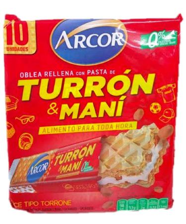 Arcor Turron & Mani 10 Wafers!