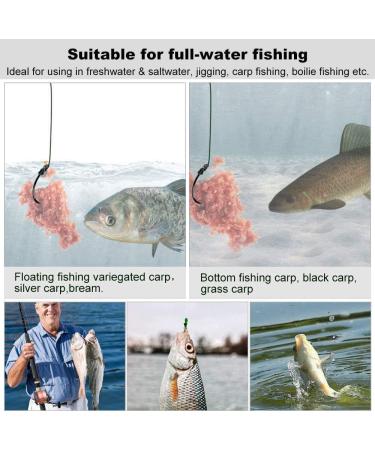 Shop GZLCEU 18-Piece Stainless Steel Fishing Hooks - Handmade Carp Accessories with Braided Cord - Buy Online on SooperMarket.com