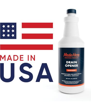 Quick-Acting Liquid Drain Opener - Dissolves Grease Hair Food & More - Safe for All Pipes - 32 oz | Non-Fuming & No Acid Odors - Buy Online on SooperMarket.com