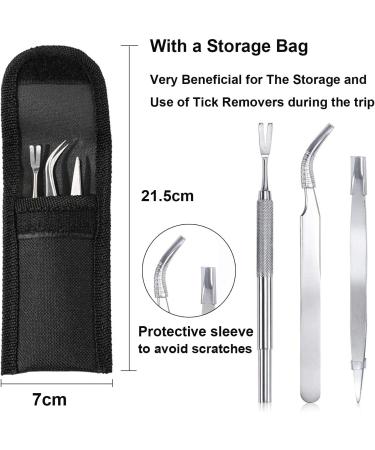 EasyULT 3PCS Tick Remover Tool Set Tick Removal Tool Stainless Steel Tick Remover Tick Hook Kit Included Removal Tweezers+ Tick Shovel for Animals for Humans Dogs Cats 3Pi ces - Buy Online on SooperMarket.com