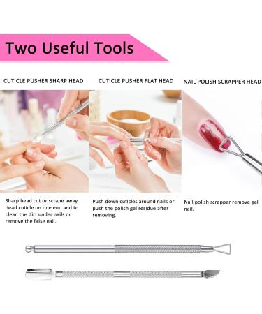 Nail Soak Off Bowl Set with Cuticle Peeler and Pusher - Manicure Tool for Gel Polish, Dip Powder Removal and Spa Cleaning - Buy Online on SooperMarket.com