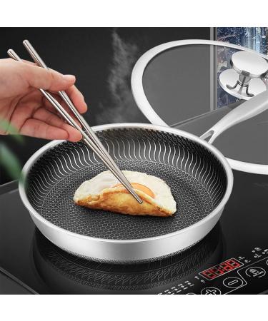 DELURA Saucepan Stainless Steel Pans Cooking Pots Utensils Cookware Set for Kitchen Accessories Skillet Frying Induction Deep Fryer Wok Wok - Buy Online on SooperMarket.com