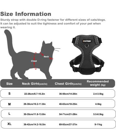 NeuWook Black Cat Harness & Lead Set - Escape Proof, Adjustable Reflective Vest for Small Dogs & Cats - Buy Online on SooperMarket.com