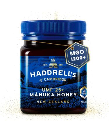 HADDRELL'S Certified Manuka Honey UMF 25+ (Ultra Premium) MGO 1236 mg/kg 250gr (0.55lb) Product of New Zealand UMF License # 1027