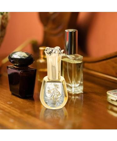 FRCOLOR Vintage Rose Glass Perfume Bottles - Refillable Spray Vial for Travel | 2pcs Essential Oil Bottle Set - Buy Online on SooperMarket.com