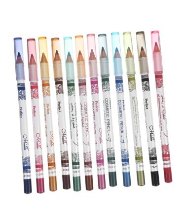 Gogogmee 12pcs Colorful Eyeliner Eye Liner Liquid Liner Colored Eye Liner Pencils Set Liquid Eyeliner Mousse