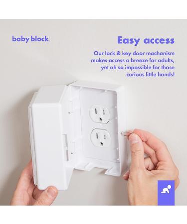 New Lock & Key Outlet Cover | Plug Covers for Electrical Outlets | Wall Plug Socket Protectors | Outlet Covers | Baby Safety & Childproof Locks - Buy Online on SooperMarket.com