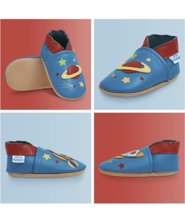 Soft Sole Leather Baby Shoes for 12-18 Months - Spaceship Design for Boys and Girls - Buy Online on SooperMarket.com