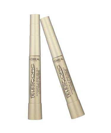 L'Oreal Paris Telescopic High-Precision Lengthening Mascara Precise Application for Up to 60% Longer Looking Lashes Black Duo Bundle Black Bundle
