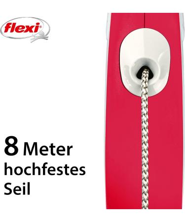 Buy Flexi Dog Leash - Extendable with Soft Handle 3m/5m/8m Options for Dogs 8-20kg Red - International Shipping Available - Buy Online on SooperMarket.com